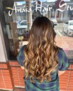 Check out this gorgeous balayage and haircut by Jenna! Ready for a new look? Book your appointment now! #HairTransformation #SalonLife #temeculasalon #temeculahair #anasahairstudio