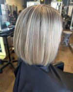 Blonde and bold, this short bob cut and highlights is the epitome of chic! Nadine worked her magic to create this stunning look. ️ #HairTransformation #BlondeBobGoals #temeculasalon #temeculahair #anasahairstudio