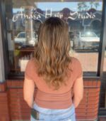 Beautiful balayage + shadow root from Lindsay. Schedule your appointment today!! #HairGoals #BalayageLove #temeculasalon #temeculahair #anasahairstudio