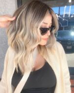 Blonde and beautiful, just like this dimensional balayage created by Chelsea!  Come visit our salon and let us work our magic on your hair! #BlondeBeauty #DimensionalBalayage #HairSalonGoals #temeculasalon #temeculahair #anasahairstudio