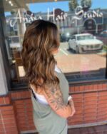 Loving this balayage lowlight by Lindsay! (Swipe for before) #BalayageGoals #HairTransformation #SalonStyle #temeculasalon #temeculahair #anasahairstudio