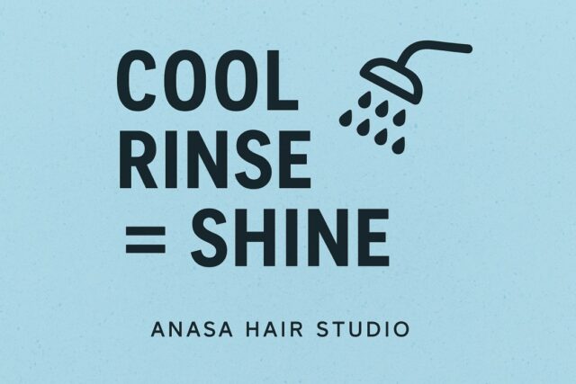Pro tip: cool water rinse = instant shine #temeculasalon #temeculahair #anasahairstudio
