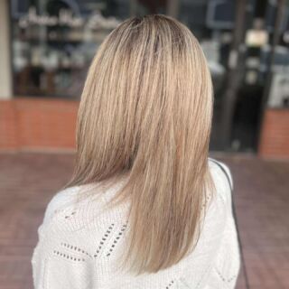 Blonde ambition! 💖 Check out this gorgeous look created by our stylist Savannah. With a full highlight, color retouch, and shadow root, this look is pure perfection! Who's ready for a hair makeover? ✨ #BlondeHairDontCare #HairTransformation #SavannahMagic #temeculasalon #temeculahair #anasahairstudio