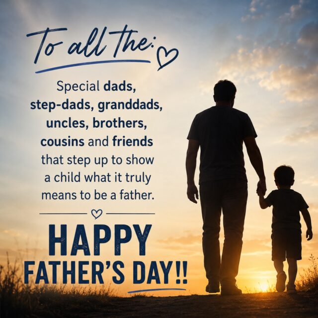 Happy Father’s Day to all the amazing dads, step-dads, granddads, uncles, brothers, cousins & friends who show up with love 💙
Thank you for everything you do.

#FathersDay #HappyFathersDay
